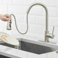thumbnail image 2 of Brushed Nickel Kitchen Faucet Sink Pull Down Sprayer Swivel Spout Mixer Tap, 2 of 5