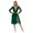Dark Green, variant on YONGHS Womens Lyrical Dance Costume Long Sleeve Modern Contemporary Dance Flowy Tulle Leotard Dress Burgundy M