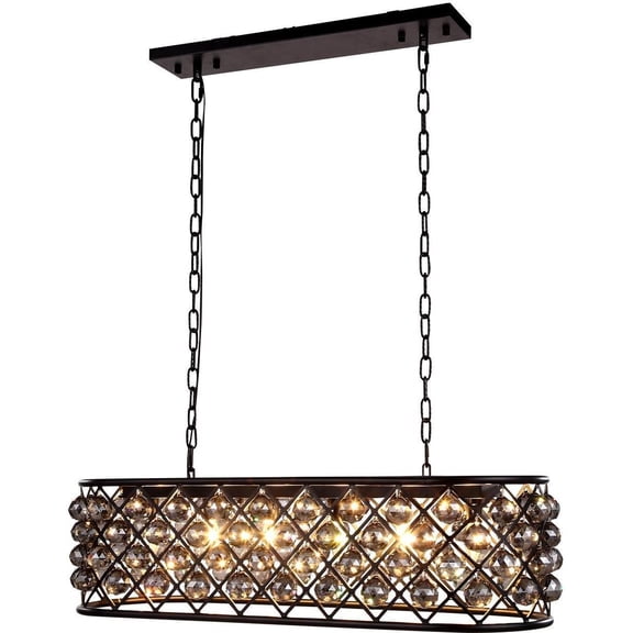 Pendant MADISON 6-Light Silver Shade (Gray) Polished Nickel Gray Royal-C EL-9394