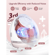 Momcozy Hands Free Breast Pump Mobile Flow | M9, App Control Portable Breast Pump M9, 24mm, 1 Pack, Gray