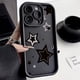thumbnail image 3 of Bonita funda de silicona con estrellas rosas para iPhone 16, 15, 14 Pro Max, 13, 12, 11 Pro Max, X, XS, XR, 7, 8, 15, 14 Plus, SE 2020, a prueba de golpes, 3 of 5