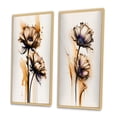 thumbnail image 3 of Designart "Orange Gerbera on Abstract Fusion I" Gerbera Framed Wall Art Set Of 2 - Orange Floral Framed Canvas Set For Living Room Decor, 3 of 6