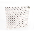 thumbnail image 1 of 1 Pc Bolsa de Cosméticos de Lunares para Mujeres para Vacaciones y Actividades al Aire Libre Blanca Caqui Algodón Blanco, Caqui-S, 1 of 3