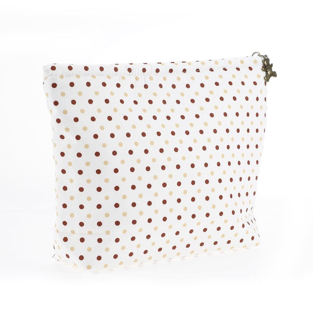 1 Pc Bolsa de Cosméticos de Lunares para Mujeres para Vacaciones y Actividades al Aire Libre Blanca Caqui Algodón Blanco, Caqui-S