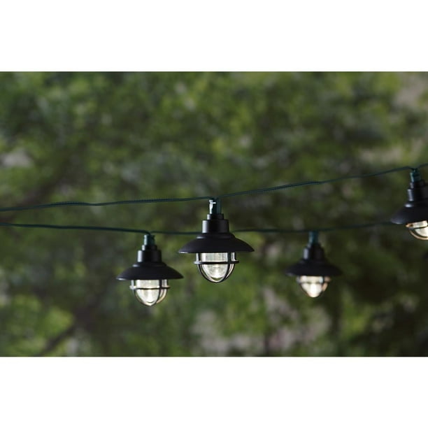 Hampton Bay 20Light 231" Solar Black LED Nautical String Light