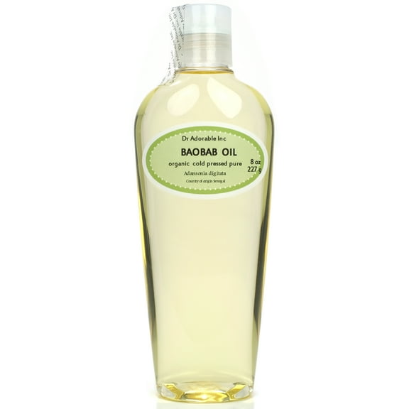 Dr Adorable - 8 oz - Baobab Oil - 100% Pure Organic Cold Pressed Natural Hair Skin Care Anti Aging