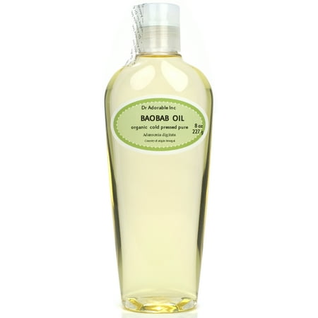 Dr Adorable - 8 oz - Baobab Oil - 100% Pure Organic Cold Pressed Natural Hair Skin Care Anti Aging