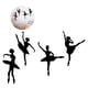 thumbnail image 5 of De Calcomanías De Pared De Ballet Autoadhesivas Combinación De Bricolaje 3D Elegante Bailarina Niña Pegatinas De Pared Para Niñas Dormitorio Arte Decoración De La Habitación Negro4 Piezas Moyic HA017782-00, 5 of 6