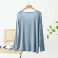 thumbnail image 4 of NJDVHB Économies d'Automne Hiver! Chandail en Molleton pour Femmes, Blouses Habillées pour Femmes, Hauts pour Femmes Mode Décontractée Col Rond Construction Interne Chemise Unie Manches Longues, Vert, Taille Unique, 4 of 5