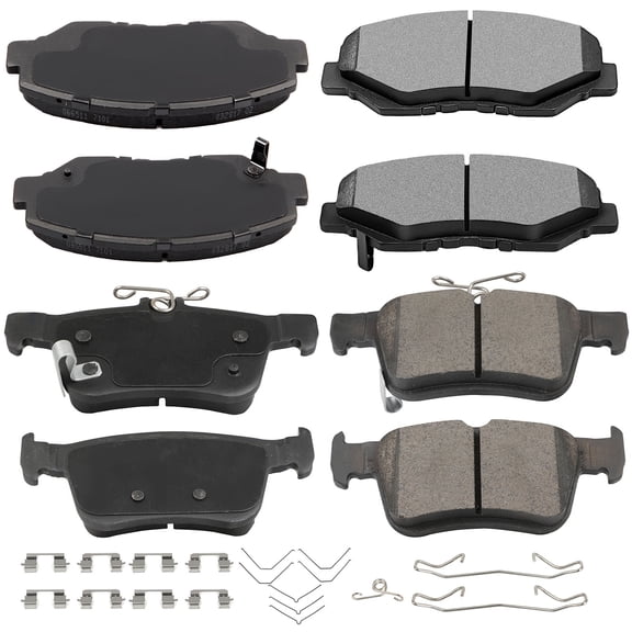 ECCPP 8PCS x Brake Pads Fits 2016-2021 for H-onda Civic 1.5L 2016-2021 for H-onda Civic 2.0L Front & Rear Left Right
