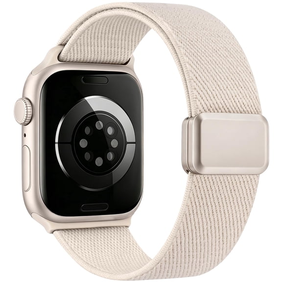 Wearlizer Stretch Nylon Watch Band Compatible with Apple Watch Bands 38/40/41/42/44/45/46/49mm Women Men Slim Magnetic Clasp Breathable Strap for Series 11/10/9/8/7/6/5/4/3/SE/Ultra