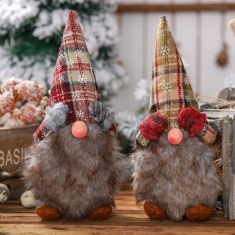 New Handmade Swedish Tomte Santa Scandinavian Gnome Plush Dolls Christmas Decor 