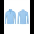 thumbnail image 3 of Sudadera Informal de Larga con Cuello Alto y Cremallera de un Cuarto para Hombre Azul 4XL, 3 of 9