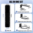 thumbnail image 2 of 48" Wall Mount Garage Tool Organizer, Heavy Duty Garden Tool Storage Rack with 6 Adjustable Hooks, 800 LBS Capacity for Shovel, Broom, Rake, Ladder, Shed Basement Garage Organization, 2 of 7