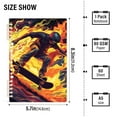 thumbnail image 3 of Skateboarder on Fire Ring Binder Notebook Journey Note Diary College Ruled Spiral Notebook Study Loose Leaf Paper A5 60 Pages, 3 of 8