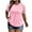 Pink tops for women, variant on ATOYSOY Women's Lace Crochet Splicing Pleated Tees Plus Size Raglan Tops Loose Tunic Causal Workout Trendy Short Sleeve T Shirts Round Neck Pullover for Girls Purple