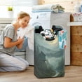 thumbnail image 5 of Yayeee Freestanding Laundry Hamper with Handle Collapsible Large Storage Basket for Clothes, Forest House, 5 of 7