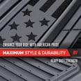 thumbnail image 6 of Motor Trend Flag Floor Mats Full Set - Durable Black Rubber Car Floor Mats for Trucks Cars SUV with Two Tone Accent, Flag Gray, 6 of 10