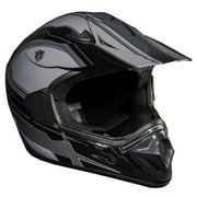 (2 pack) Fuel Helmets Adult Frenzy MX Off Road Helmet Black Graphic - Med