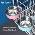 thumbnail image 3 of Crate Dog Bowl,Stainless Steel Removable Hanging Food Water Bowl Cage Coop Cup for Dogs,Cats,Birds,Small Animals (Green, Large), 3 of 7