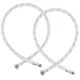 thumbnail image 2 of Conector de manguera de suministro de grifo, G1/2 hembra M10x1 macho, 1 par de mangueras de conexión trenzadas de acero inoxidable para agua fría y caliente, mangueras flexibles para grifo para fregad, 2 of 6