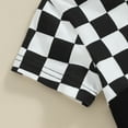 thumbnail image 6 of Bagilaanoe Baby Boy Summer Outfit Shorts Sets Short Sleeve T-Shirts Shorts Toddler Kids Checkerboard Print Clothes 0-4T, 6 of 8