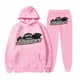 thumbnail image 1 of Womens Plush Long Sleeved Pants Loose Fitting Pullover With Letter Print And Rope Hoodie Two-piece, 1 of 2