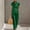 #0489-Green, variant on TaTaai Two Piece Sets for Women Short Sleeve Stand Collar Shirt High Waist Wide Leg Pants Casual Summer Outfits