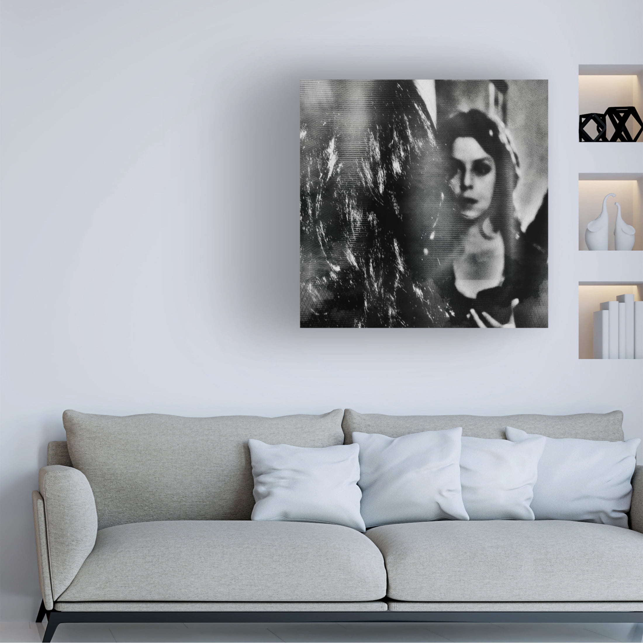 Canvas Wall Art - Dalibor Davidovic 'Shadows Behind ' Wall Art for Living Room, Bedroom, or Office D?cor by Trademark Fine Art - 18 x 18 Inches