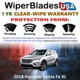 thumbnail image 2 of 2018 Hyundai Santa Fe XL Beam Wiper Blades Wipers w/1yr Warranty (Set of 3) w/Rear Wiper (WiperBladesUSA), 2 of 5