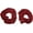Burgundy, variant on Set of 2 Large Solid Cotton Hair Scrunchies for Adult Women - Black