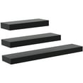 thumbnail image 3 of Ballucci Contemporary Floating Wall Shelves, Set of 3 Wood Wall Shelves, 12", 16", 24", Black, 3 of 7