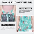 thumbnail image 6 of Turquoise Christmas Tree Apron-Garden Aprons for Women with Pockets-Cotton Linen Waterproof Kitchen Cooking Gardening Aprons Adjustable for Kitchen,Cooking,BBQ and Salon 32"x27", 6 of 7