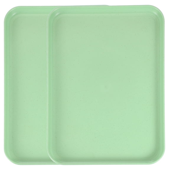 Uxcell2Pcs Plastic Serving Trays, 12.2 x 8.7 Inch Rectangle Food Trays Serving Cafeteria Trays for Kitchen Restaurant Coffee Fruit Burger Lunch Dessert, Matcha