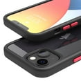 thumbnail image 5 of Elehold Luxury Transparent Tempered Glass Back Wireless Charging Case for iPhone 13 MIni 5.4 inch,Flexible TPU Silicone Bumper Airbag Shockproof Anti-Drop Not-Yellowing Case,Black, 5 of 6