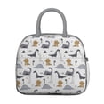 thumbnail image 2 of Womens Gray Brown Dinosaurs Palms Pattern Lunch Box for Work,Insulated Lunch Bag for Women,Loncheras Para Mujer,Leakproof Adult Lunch Bag for Work,Beach,Travel,Picnic,Camping, 2 of 7