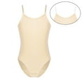 thumbnail image 2 of iiniim Kids Girl's Ballet Dance Gymnastics Camisole Leotard Sports Tank Tops Nude 9-10, 2 of 7