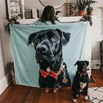 Personalised Blankets, Text Collage Blankets with Photos, Personalised Blankets with Photos of Dogs, Personalised Valentine's Day (A,29 * 39in 75x100cm)
