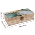 thumbnail image 2 of 7.9×2.3 In Wooden Boxes Durable Easy To Use Dustproof Prevent Slippery Delicate And Cabinet Green And White Gold Marble, 2 of 8
