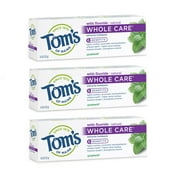 Tom's of Maine Whole Care Toothpaste, Spearmint, 4.0oz 3 Pack