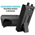 thumbnail image 3 of Case with Stand for Sonim XP5plus, Nakedcellphone [Grid Texture] Slim Hard Shell Phone Protector Cover with Kickstand for Sonim XP5 Plus (XP5900) - Black, 3 of 7