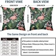 thumbnail image 4 of Flamingo Pillow Covers 16x16 Set of 2 Summer Tropical Leaves Floral Floral Print Black Decorative Throw Pillows Outdoor Hawaii Flower Farmhouse Pillowcases Cushion Case Decor for Home Sofa Couch Bed, 4 of 6