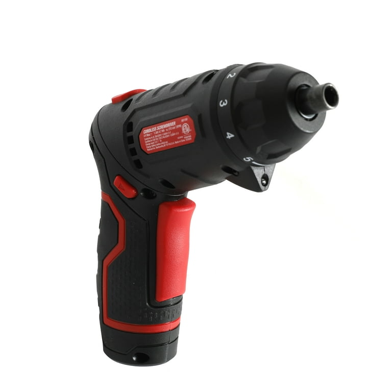 Hyper Tough 4V Max Lithium-Ion Cordless Rotating Power Screwdriver 1/4 inch  Size with Charger, Rotating Handle, LED Light, Magnetic Bit Holder & Bits 