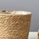 thumbnail image 2 of Maceta redonda trenzada de algas marinas con inserto de plástico para plantar - macetero - 34cm natural, 2 of 6