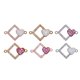 thumbnail image 5 of 1 piezas cuadradas conectores de corazón resultados de la joyería Charm Rose Gold + Red Sunnimix Encantos de conectores de corazón, 5 of 8