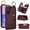 Jujube Red, variant on Wallet Case for Samsung Galaxy S25, Card Holder Slots & Cash Holder Zipper Pocket Handbag Case Magnetic Closure Kickstand Shockproof Back Flip Case Ring Grip for Women Men, Jujube Red