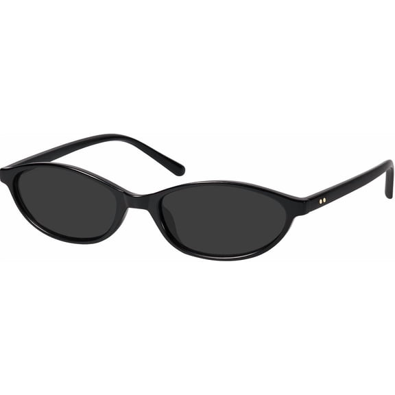 Retro Oval Sunglasses for Women Small Trendy Skinny 90s Sunnies MS52587