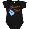 thumbnail image 3 of Inktastic I Want a Hippopotamus for Christmas Cute Stuffed Hippo Boys or Girls Baby Bodysuit, 3 of 5