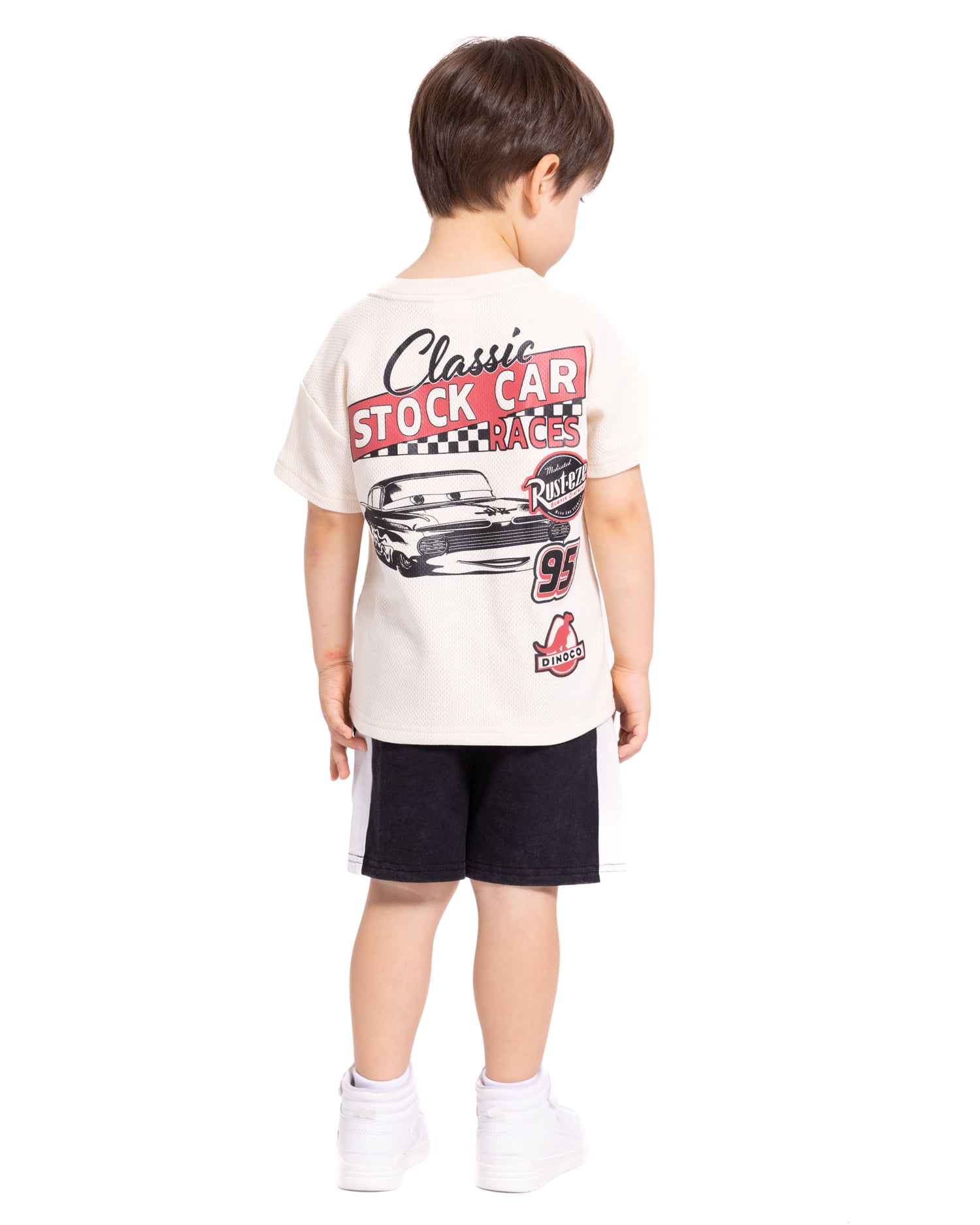 Pixar Cars Toddler Boys Mesh Graphic Tee with Short Sleeves, Sizes 12M-5T