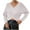 White, variant on Besolor Womens V Neck Long Sleeve Sweaters Fall Casual Cross Front Knitted Crop Pullover Tops